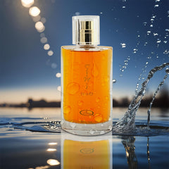 A Center Choco Musk spray burst showing long lasting aroma for everyday use.