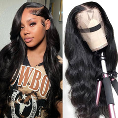 A Future Tongmei 13x4 body wave wig cap construction detail for secure fit.