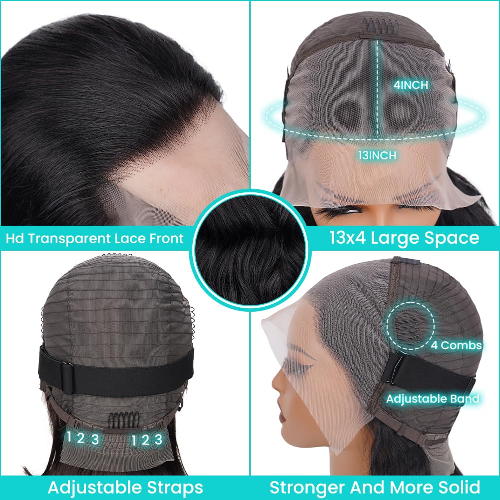 A Future Tongmei 13x4 body wave wig HD transparent lace blends with skin.