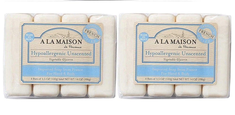 A LA MAISON bar soap bar detail highlighting smooth triple milled texture