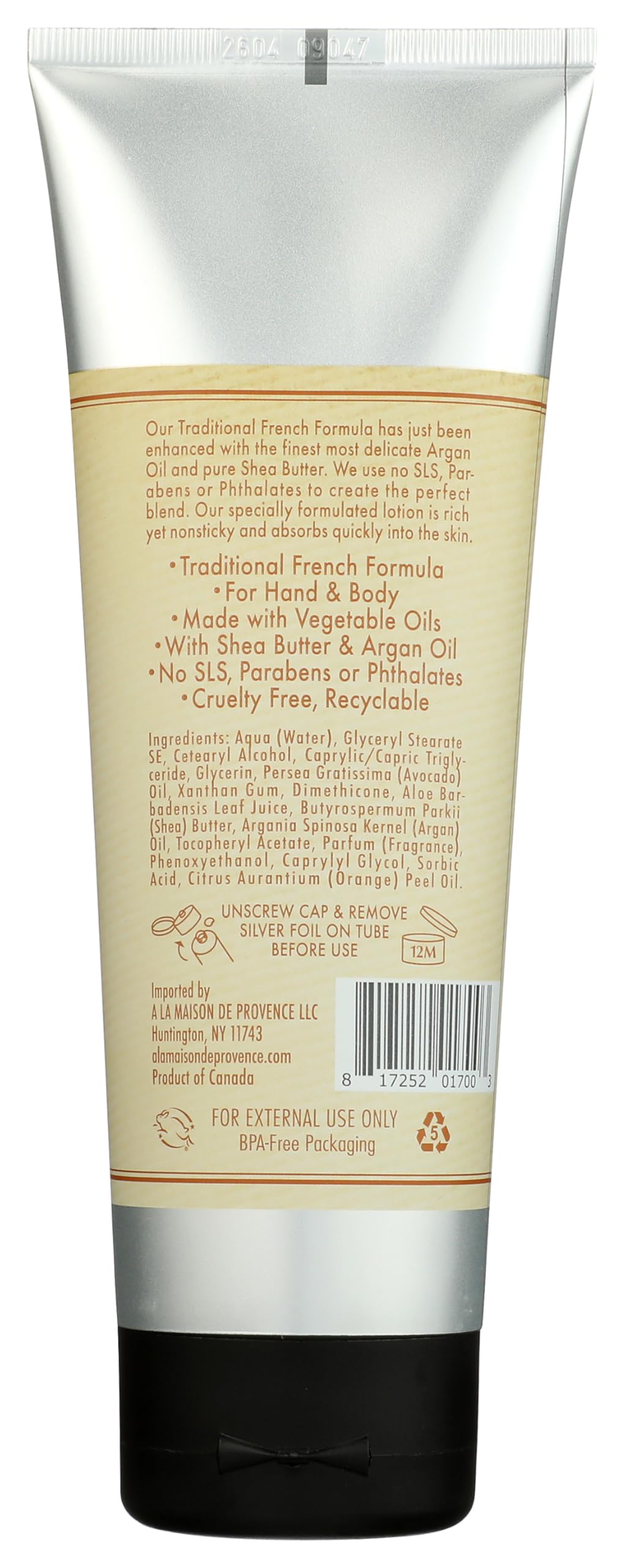 A LA MAISON Orange Bergamot Body Lotion bottle ready for daily hydration routine