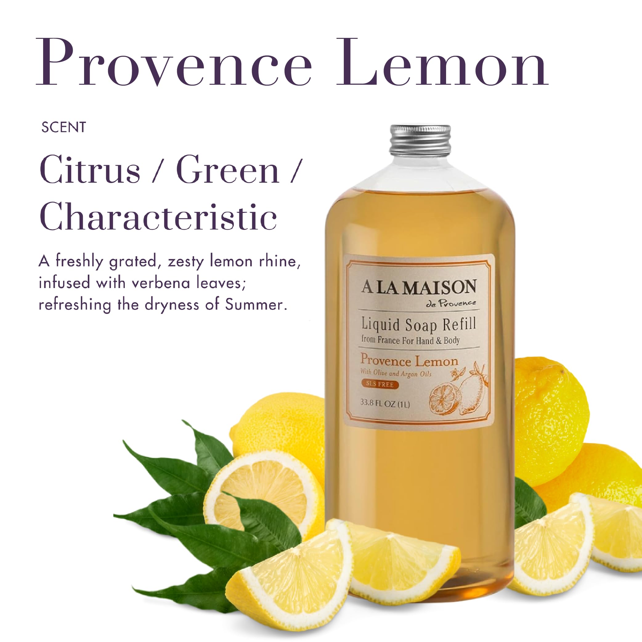 A LA MAISON plant-based ingredients label showing vegan, cruelty-free benefits