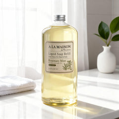 A LA MAISON Rosemary Mint soap pump setup for quick, everyday dispensing