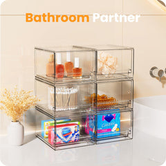 A-LuGei acrylic storage drawers in kitchen cabinet for spices and small items