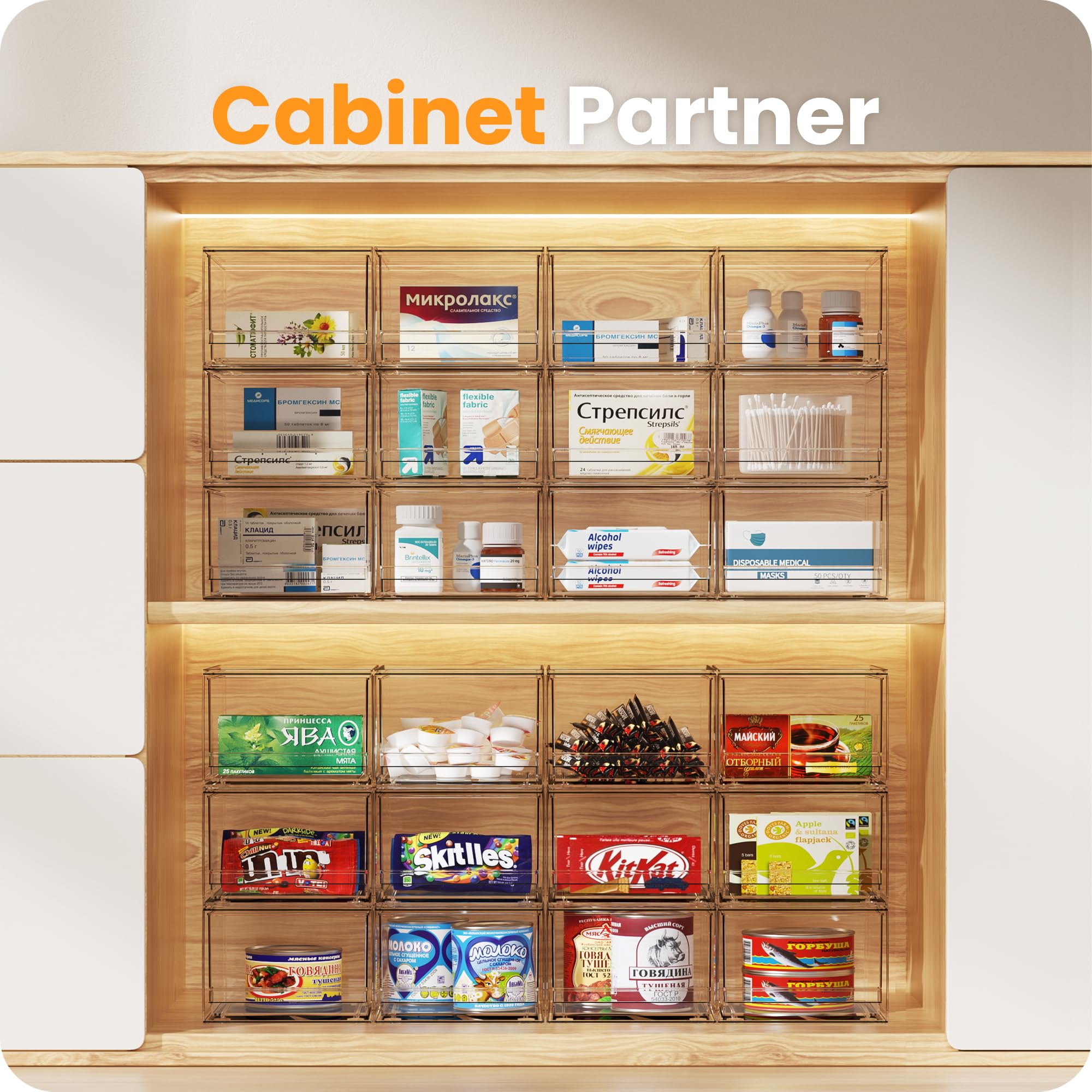 A-LuGei makeup organization with clear drawers for quick visibility and access