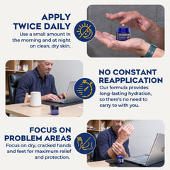 A1C Bold Skincare Diabetic Care Balm being applied on hand for moisturization