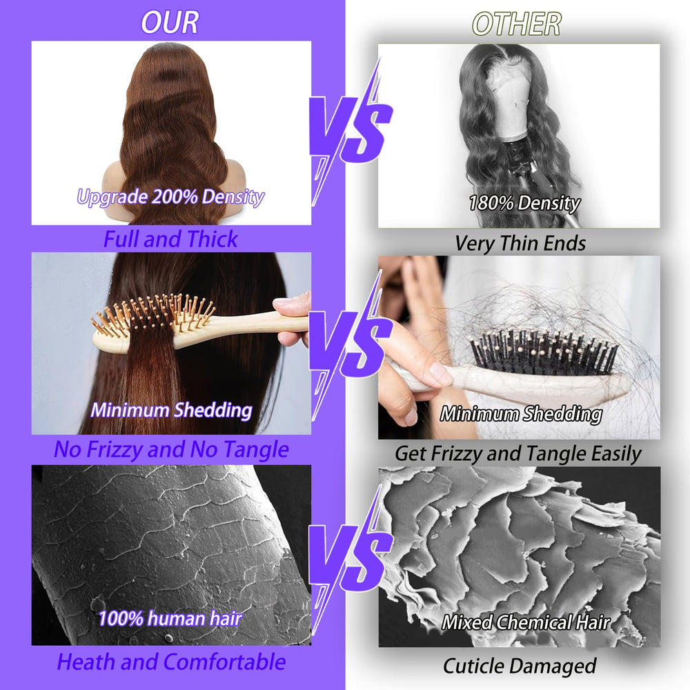 A8 chocolate brown wig wedding-party styling with elegant color options.