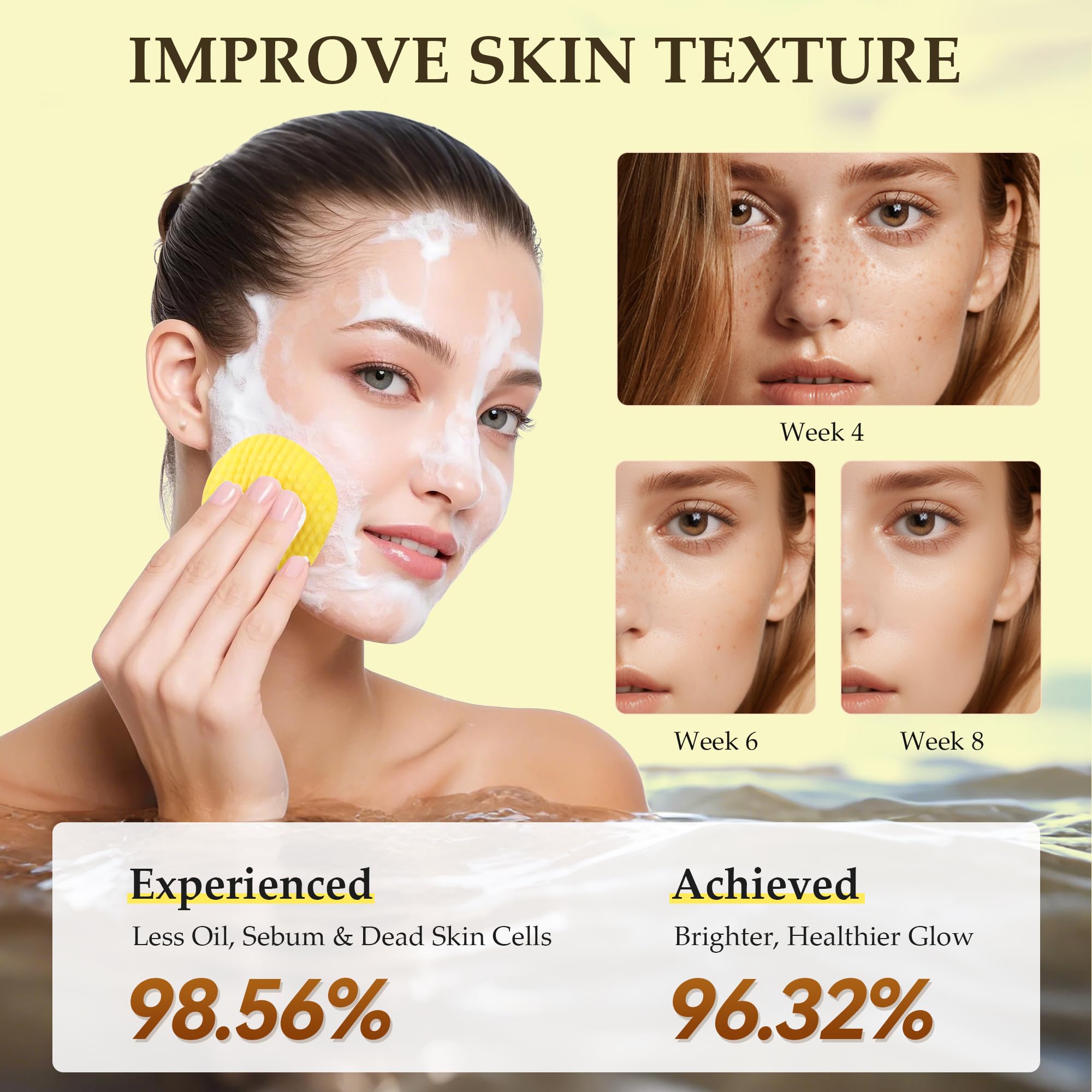 AAGJ Turmeric Kojic Acid Pads microfiber side for gentle exfoliation.