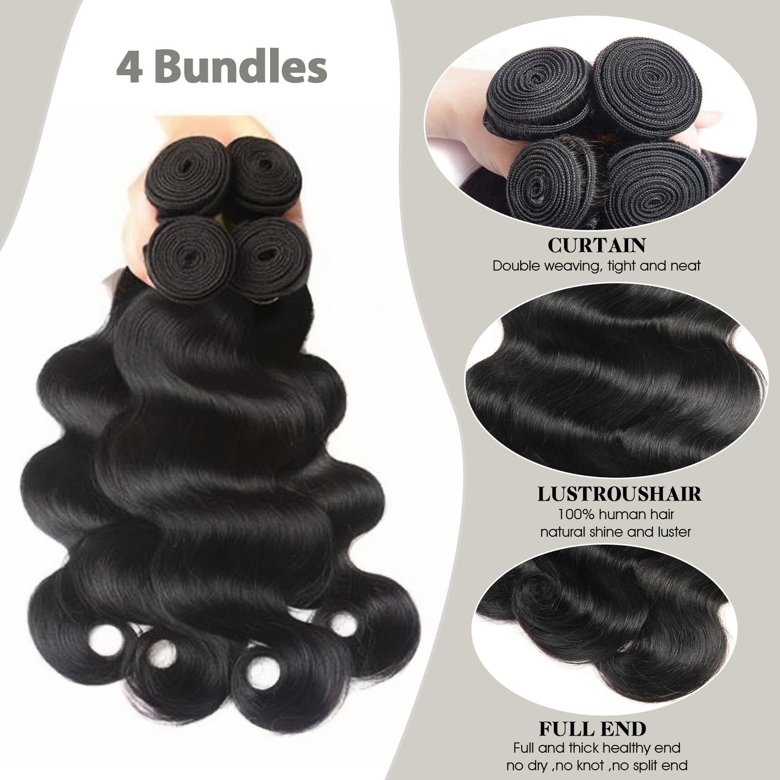 aallinine 20-inch bundles with balanced density for fuller weaves