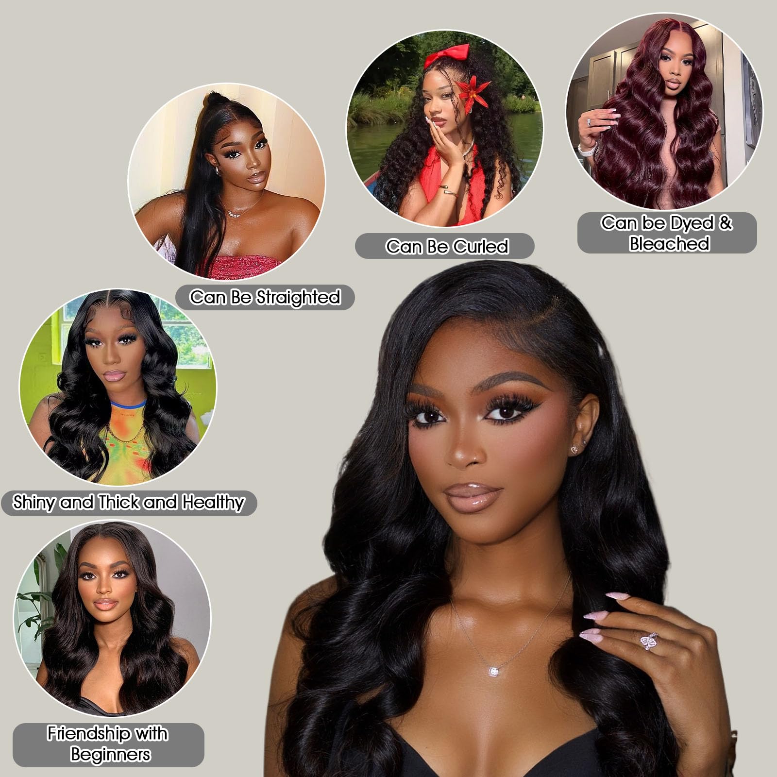 aallinine 13x4 hd lace frontal pre-plucked with baby hairs for realistic edges