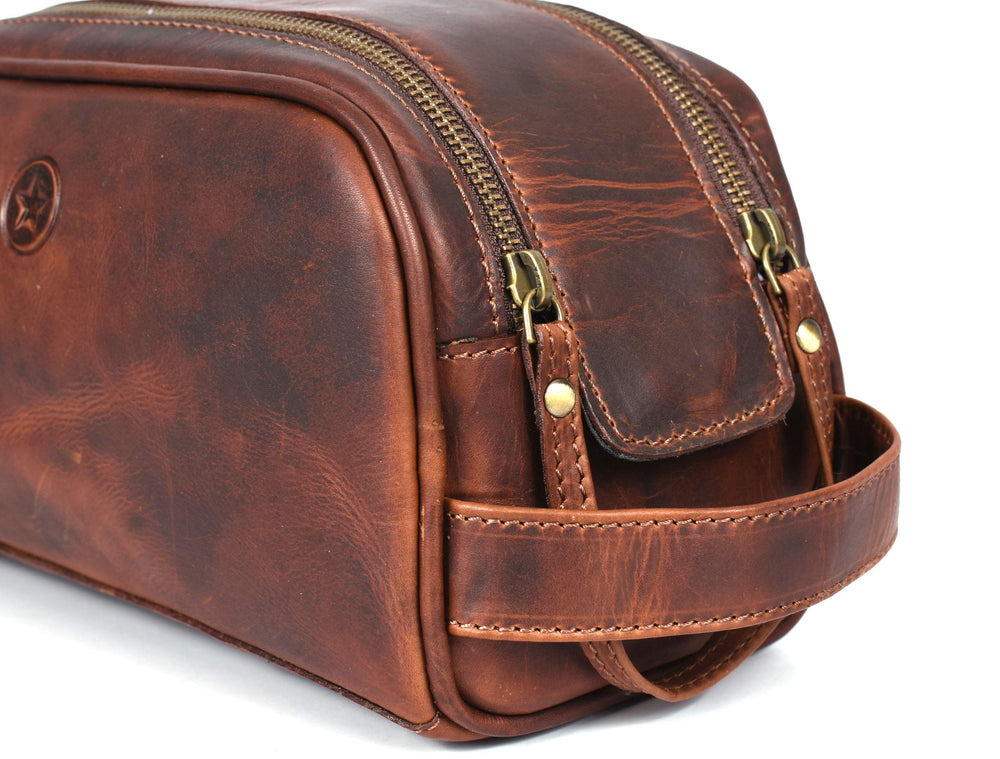 AARON LEATHER GOODS VENDIMIA ESTILO buffalo leather texture provides premium durability