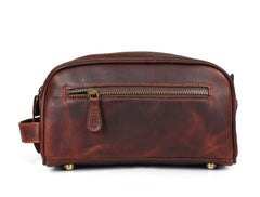 AARON LEATHER GOODS VENDIMIA ESTILO spacious interior fits grooming essentials without crowding