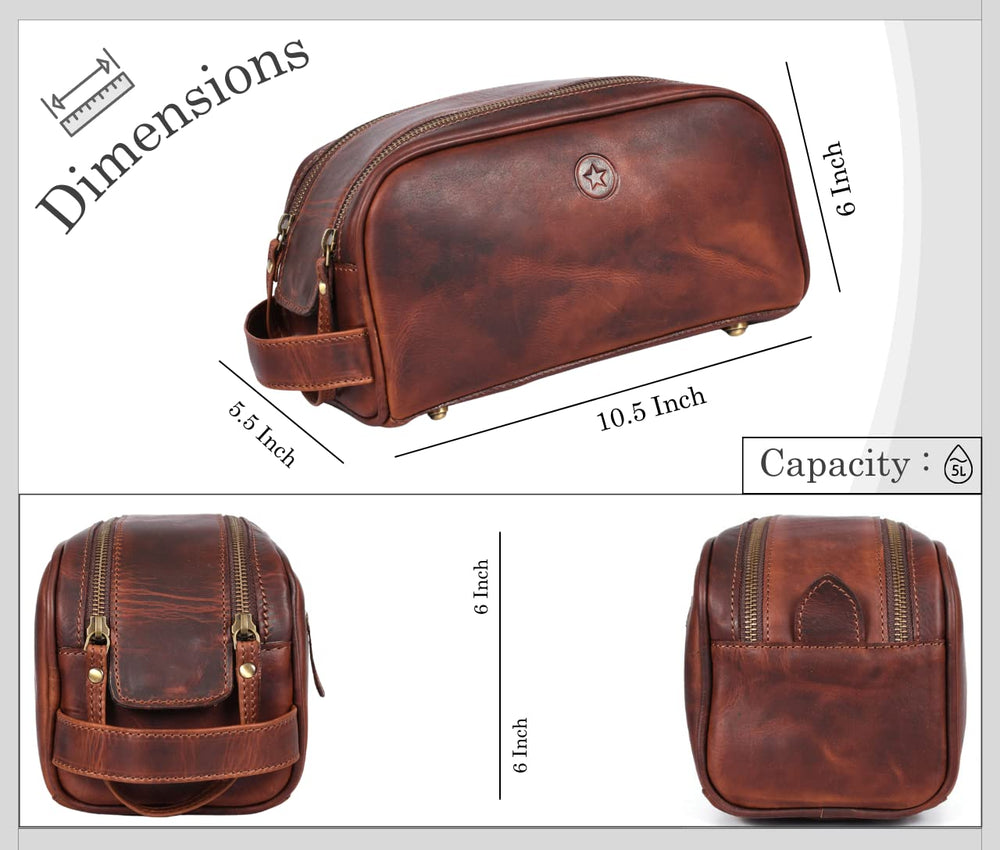 Aaron Leather Goods Vendimia Estilo bottom studs protect against wear.