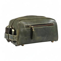 Aaron Leather Goods Vendimia Estilo leather pouch bottom studs protect against wear during travel