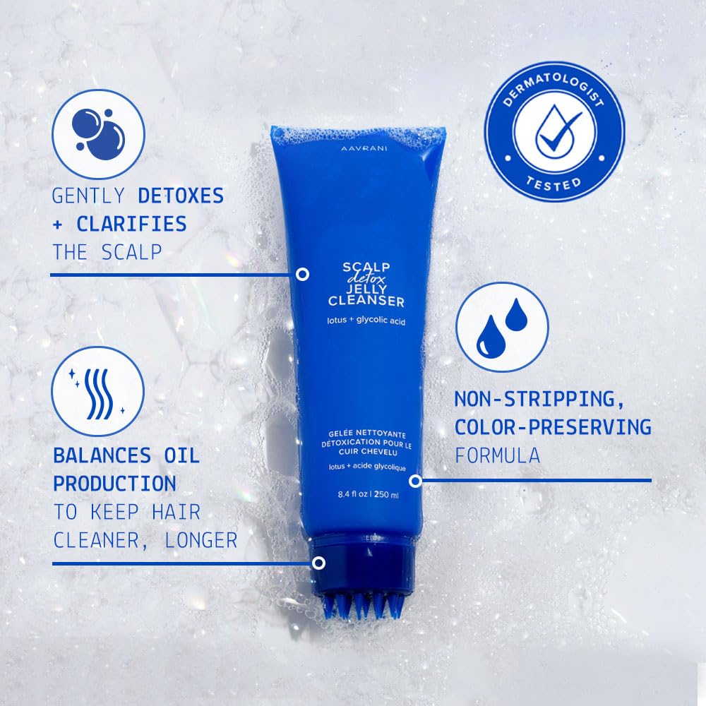 AAVRANI Scalp Detox Jelly Cleanser glycolic acid action helps exfoliate buildup effectively