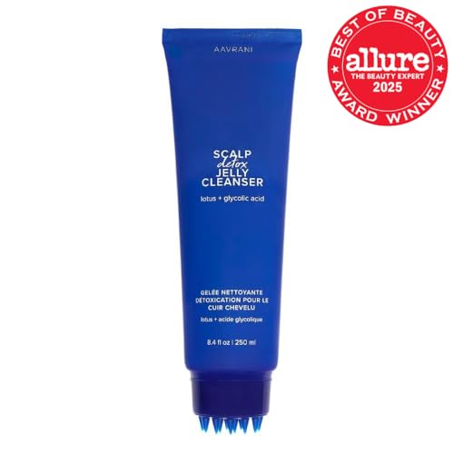 AAVRANI Scalp Detox Jelly Cleanser texture jelly closeup highlights pliable cleansing texture