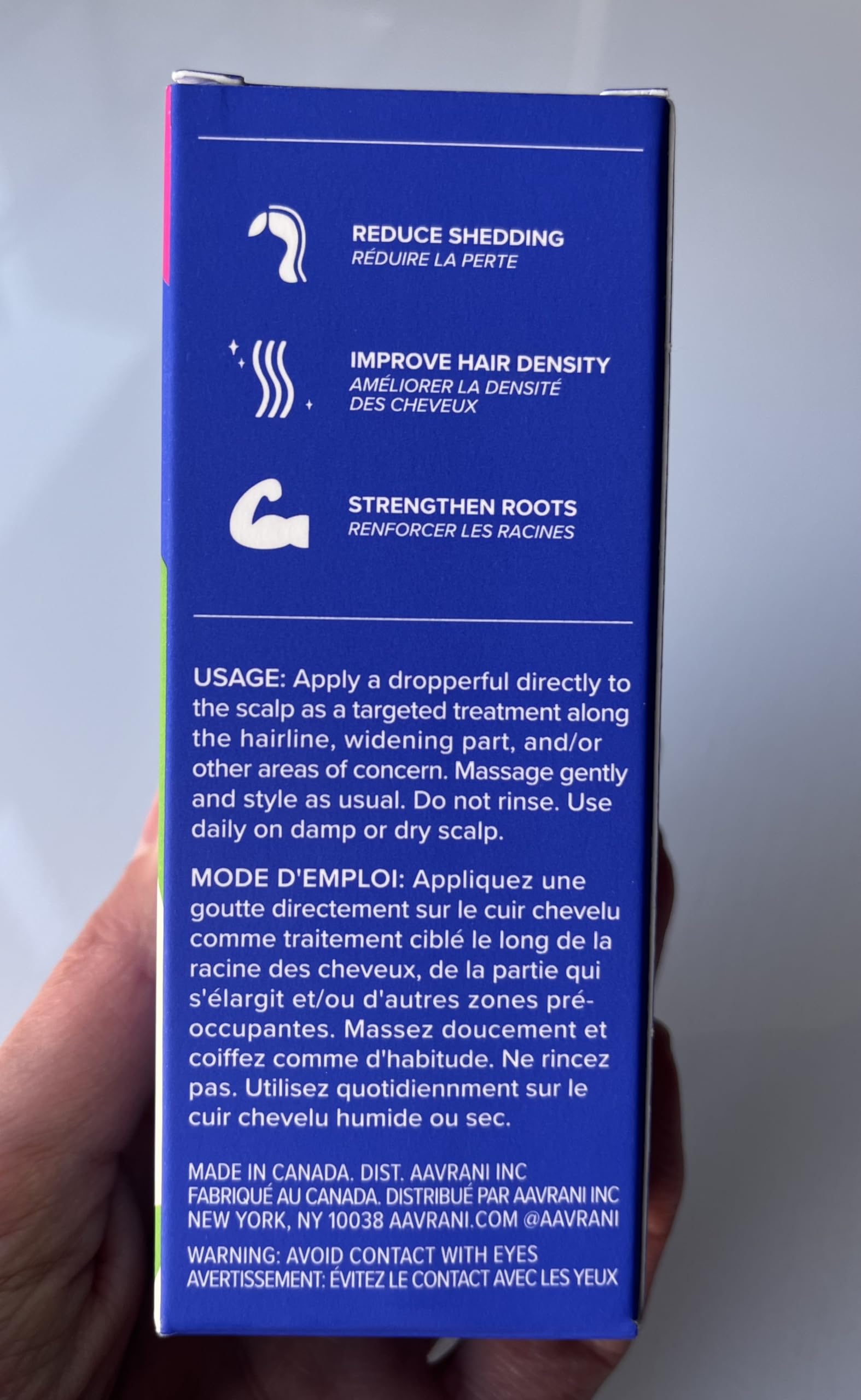 AAVRANI vegan cruelty-free packaging with product information.