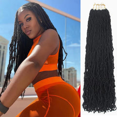 Aayubb faux locs 20inch packaging display for easy DIY installation
