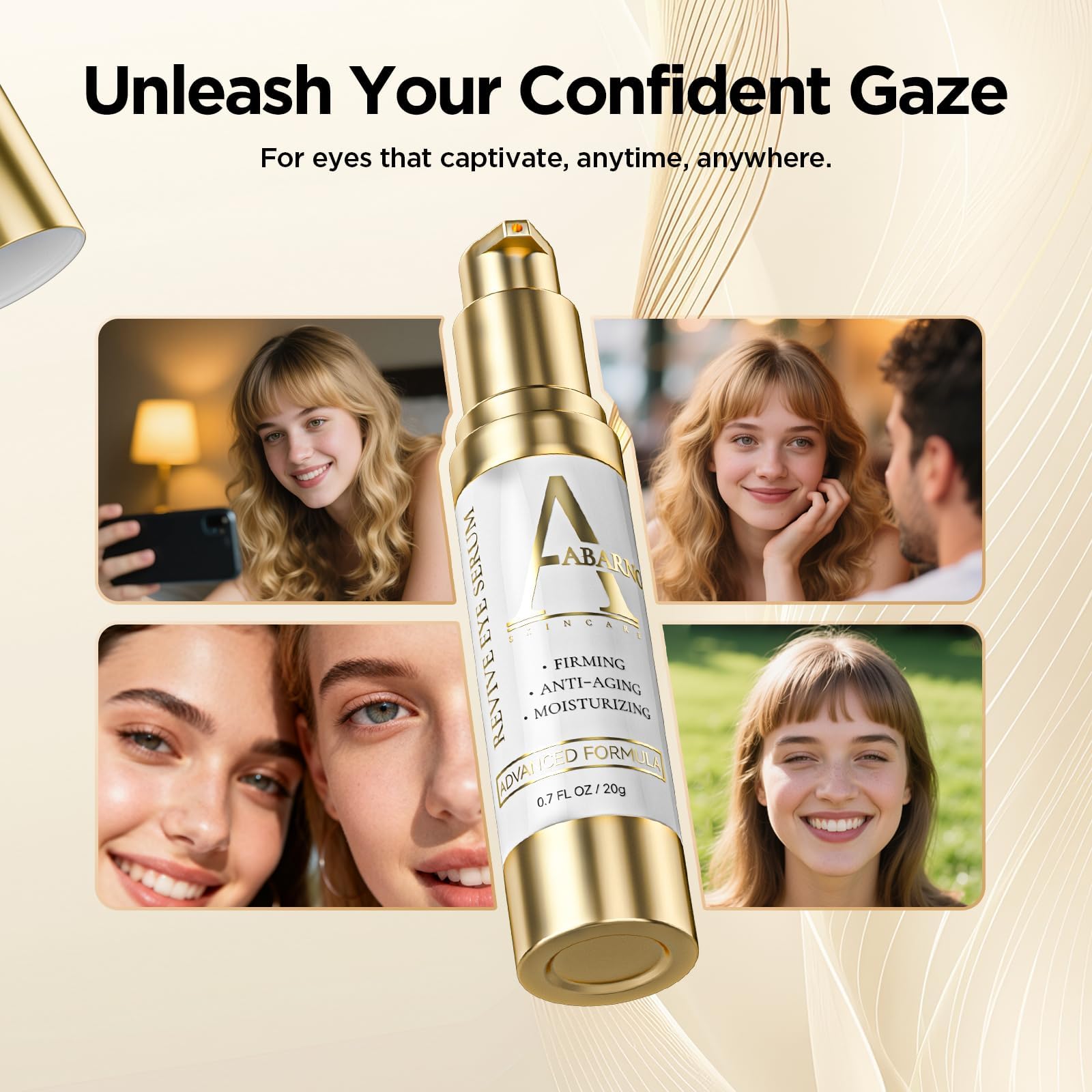 Abarno eye serum with squalane nourishes and strengthens the skin barrier.