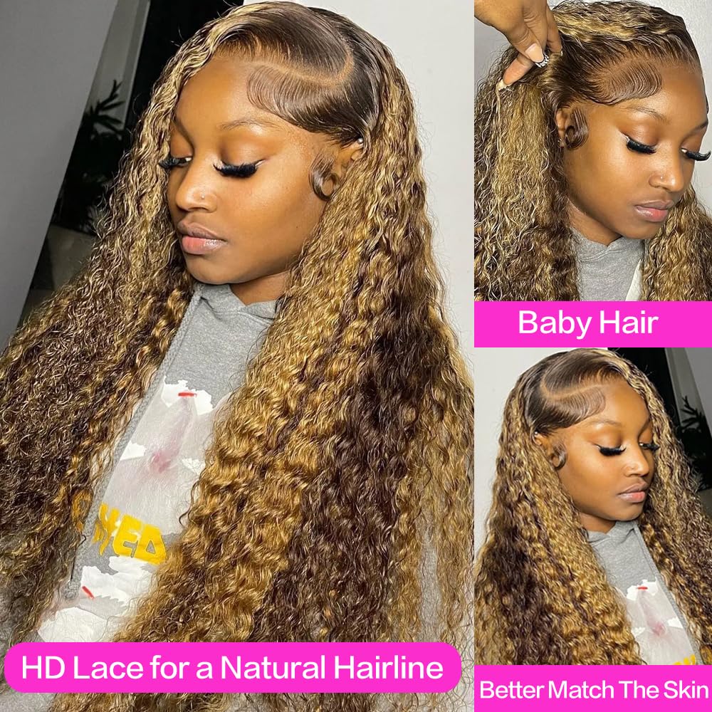 Abbildung 13x6 lace front wig Swiss lace detail blends seamlessly with skin.