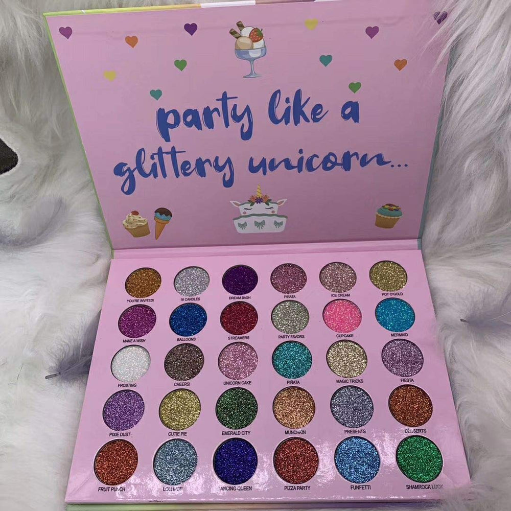ABELYN waterproof longwear glitter palette maintains sparkle through wear