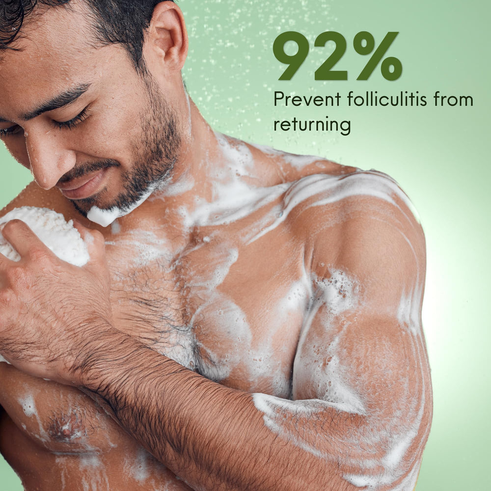 ABERA daily-use sensitive-skin shower gel in a bathroom setting