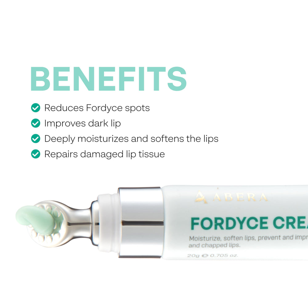 Abera Fordyce Cream texture close-up shows fast-absorbing, non-sticky moisturization.