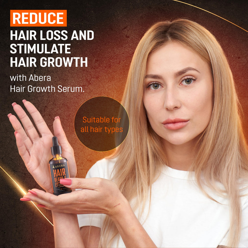 ABERA ingredients biotin and castor oil illustration highlights natural nourishment