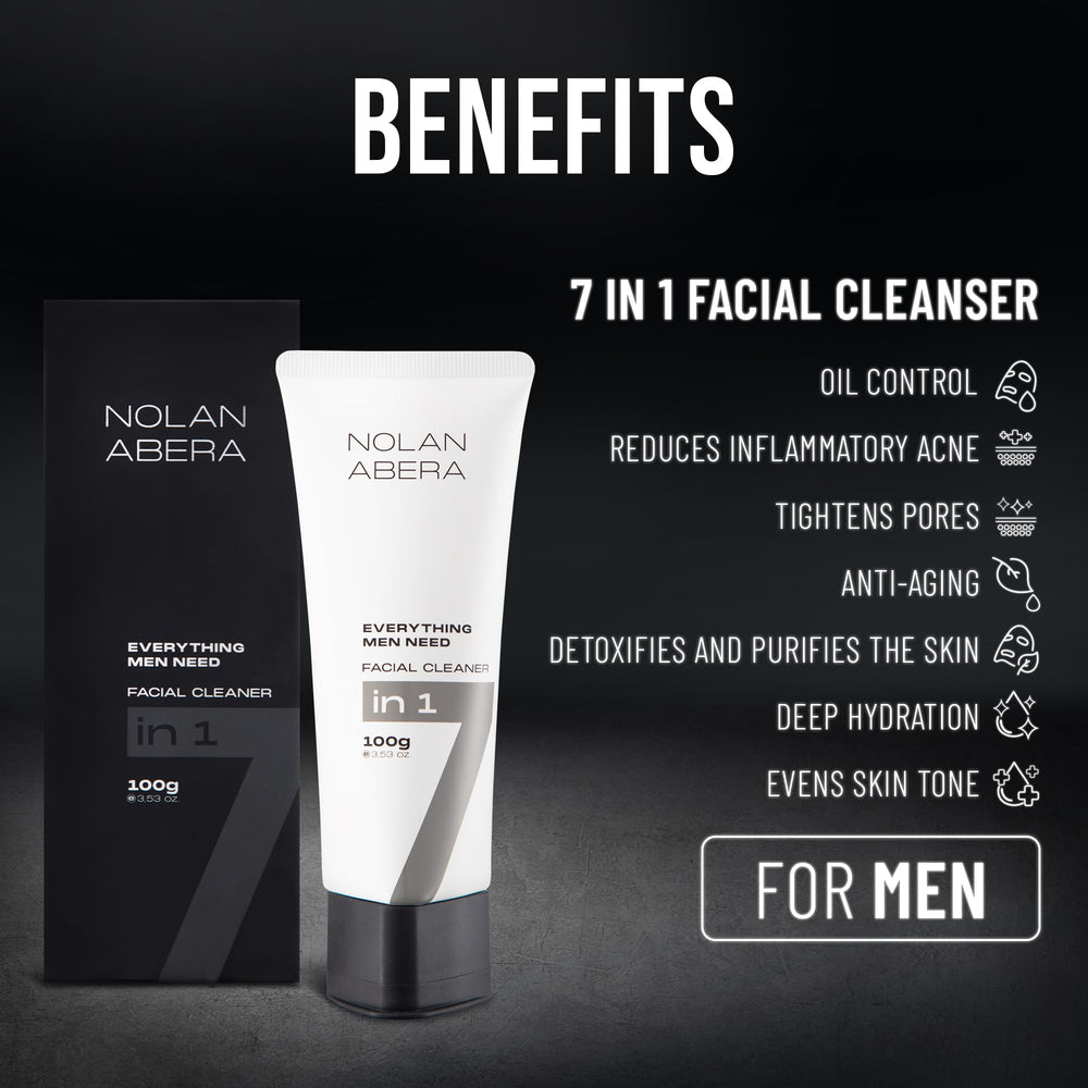 ABERA Nolan daily cleanser foam closeup—gentle cleansing without drying.