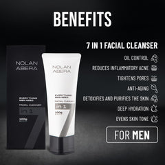 ABERA Nolan daily cleanser foam closeup—gentle cleansing without drying.