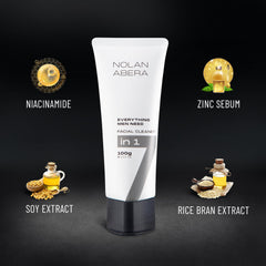ABERA Nolan daily cleanser packaging—suitable for all skin types.