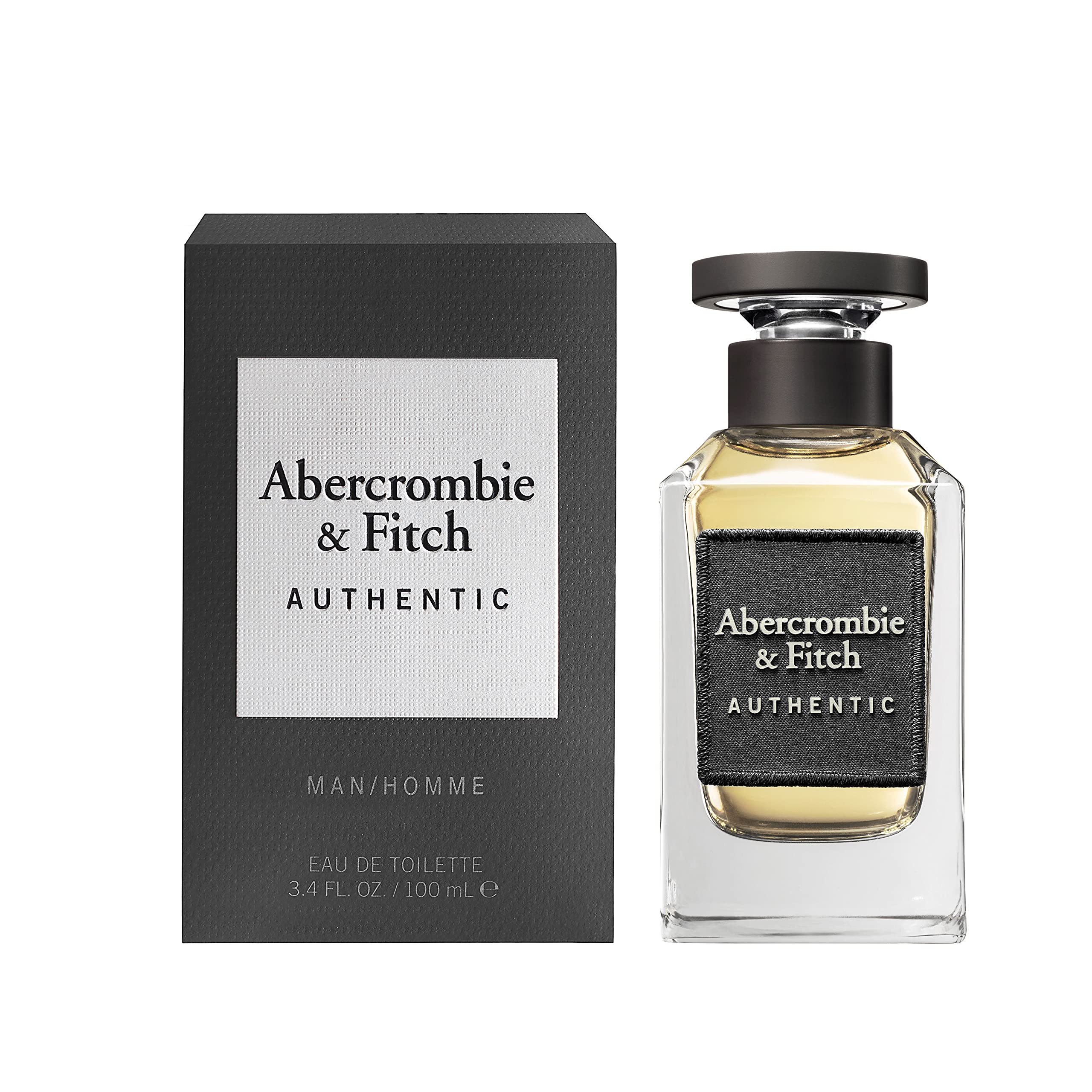 Abercrombie & Fitch Authentic Men EDT packaging close-up, premium box for gift-ready elegance.