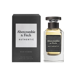 Abercrombie & Fitch Authentic Men EDT packaging close-up, premium box for gift-ready elegance.