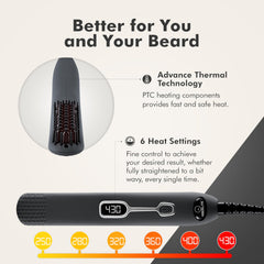 Aberlite EDC bristles close-up demonstrates precise styling for any beard.