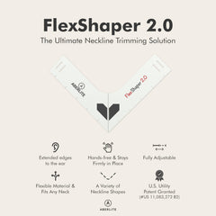 Aberlite FlexShaper 2.0 headband assembly demonstrates hands-free grooming.