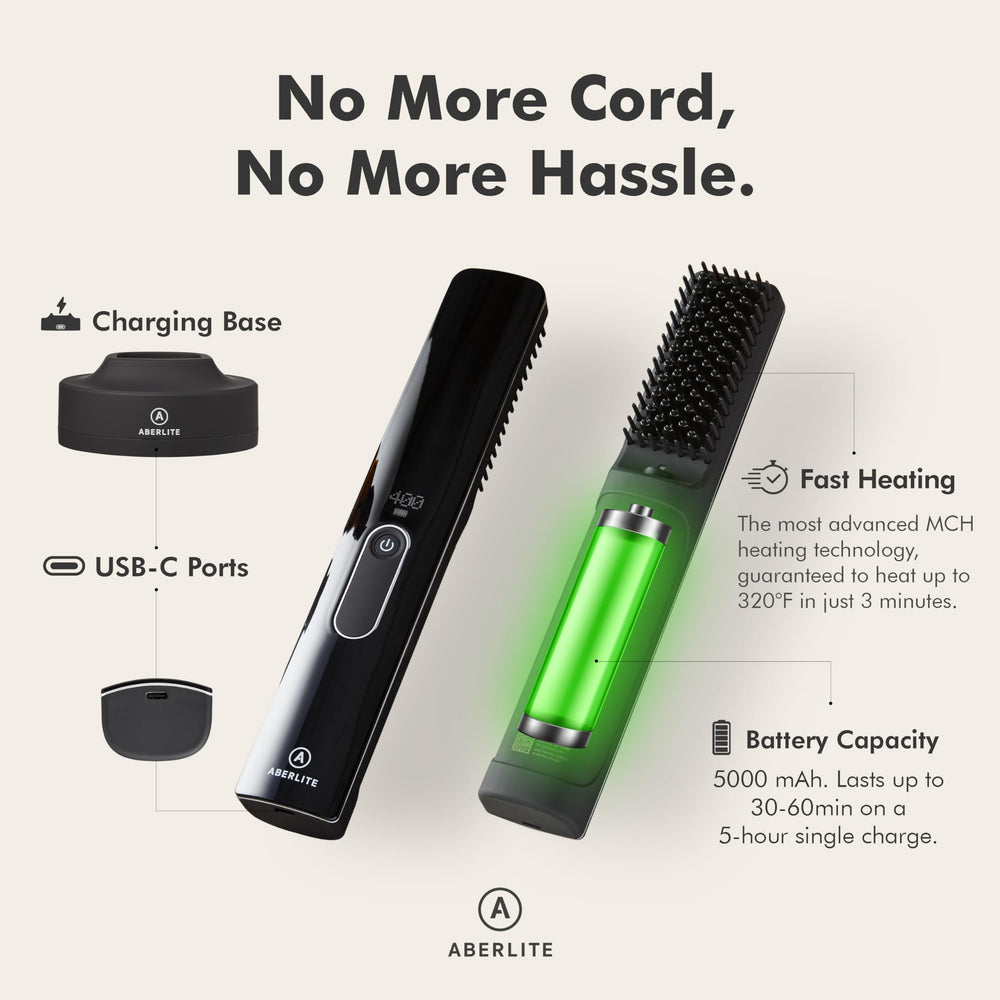 Aberlite Go 2 ionic conditioning reduces frizz for smoother styling