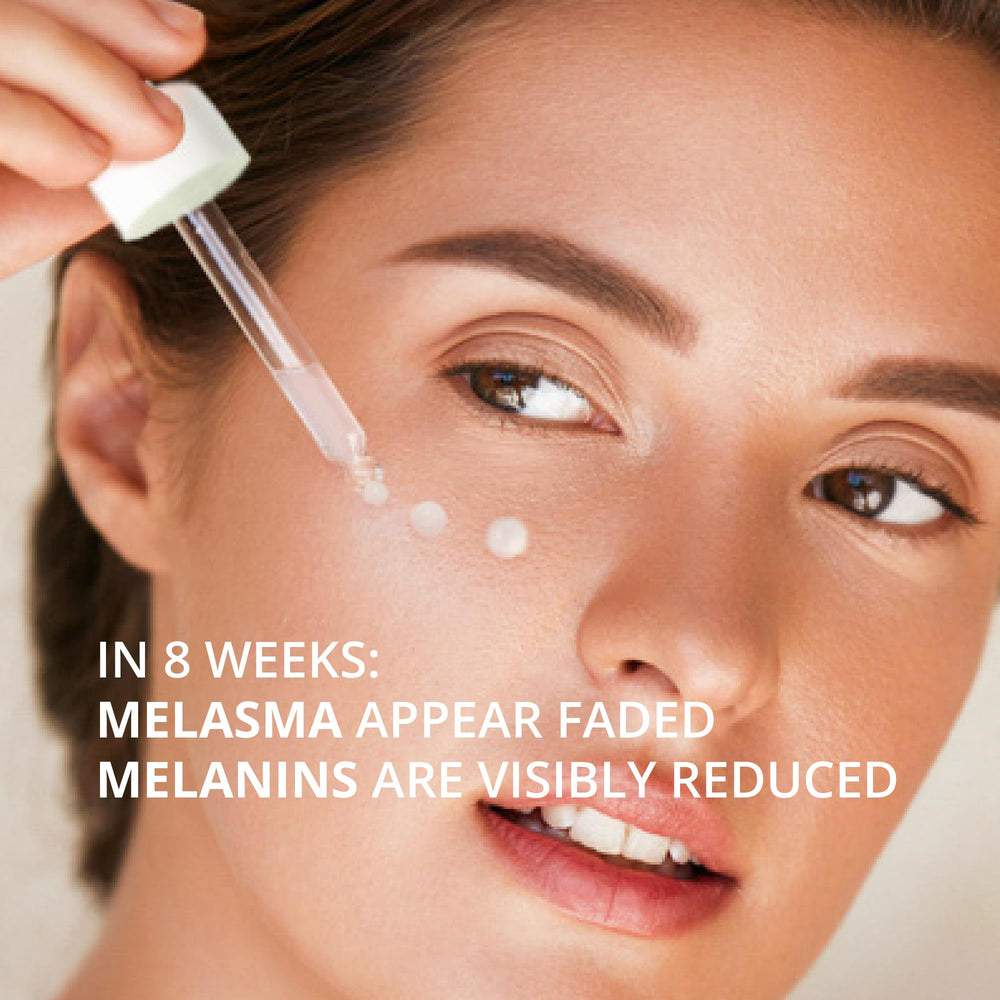 Abera Melasma Serum Hyaluronic Acid element, provides hydration during pigmentation care.