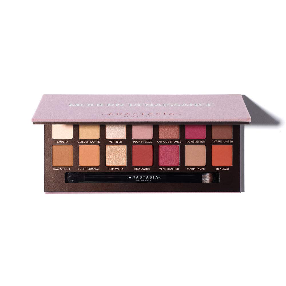 Anastasia Beverly Hills Modern Renaissance palette open lid showing 14 versatile shades for day-to-night looks