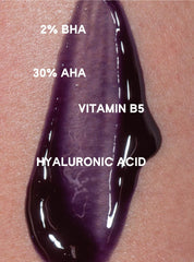 Abi Ame Glycolic-Acid visual showing 30% exfoliation potential for radiant skin.