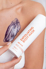 Abi Ame Pre-Shower Mask application spread evenly before shower.