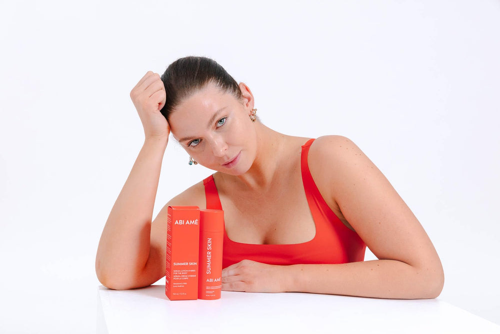ABI AME Summer Skin texture closeup demonstrating non-greasy finish.
