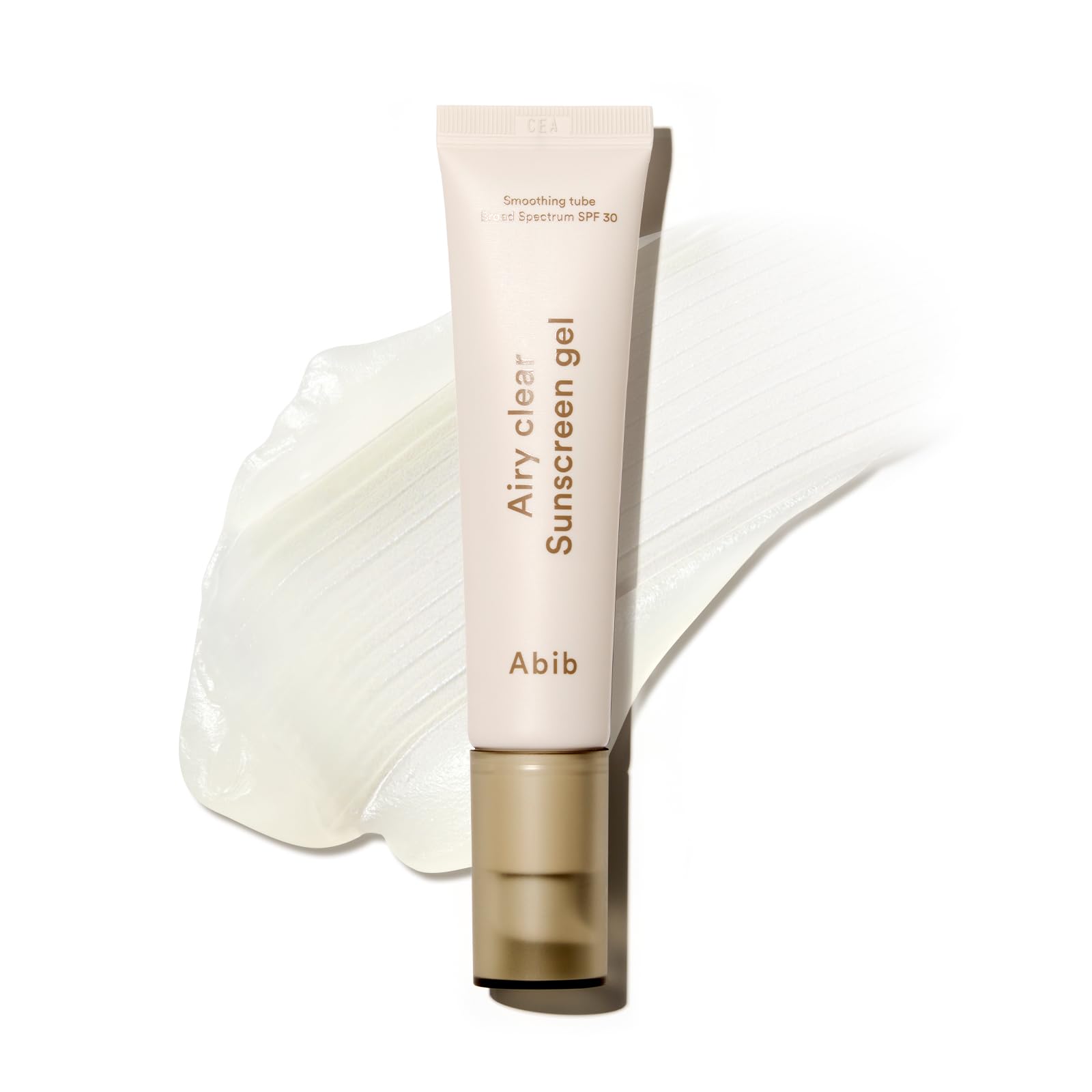 Abib Airy Clear Sunscreen Gel SPF30 bottle showing lightweight protection for daily wear