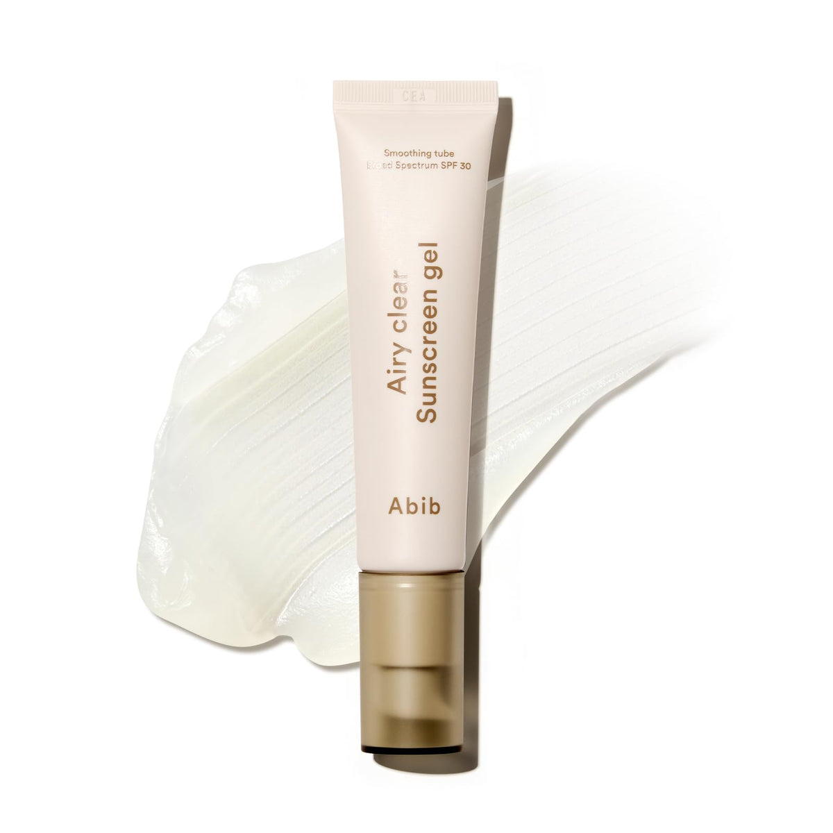 Abib Airy Clear Sunscreen Gel SPF30 bottle showing lightweight protection for daily wear