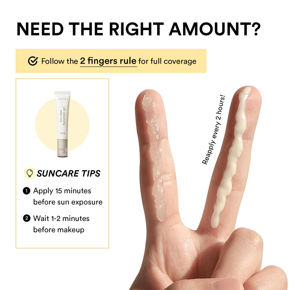 Abib Airy Clear Sunscreen Gel SPF30 friendly for sensitive skin