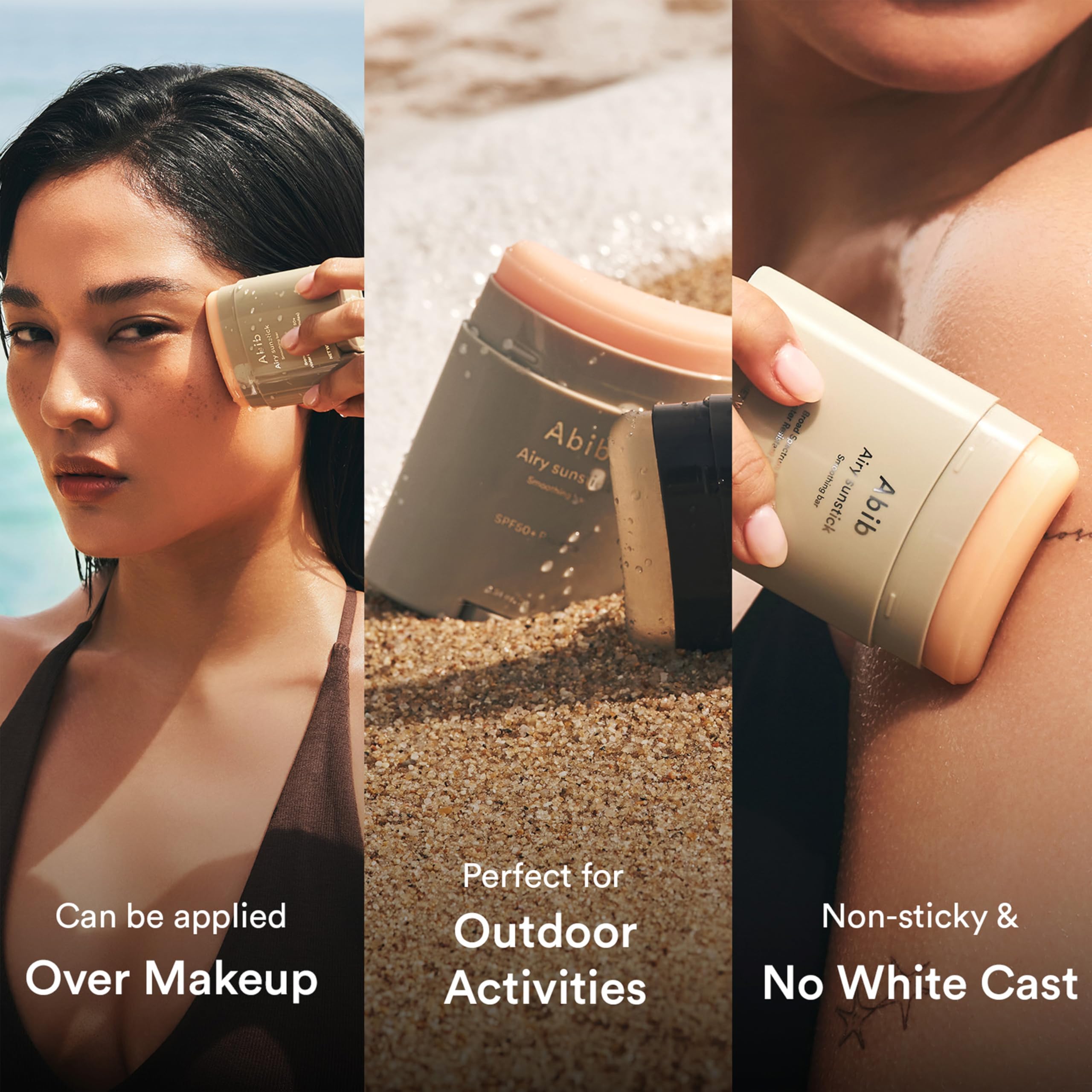 Abib Airy Sunstick ideal for makeup-friendly sun protection under makeup.