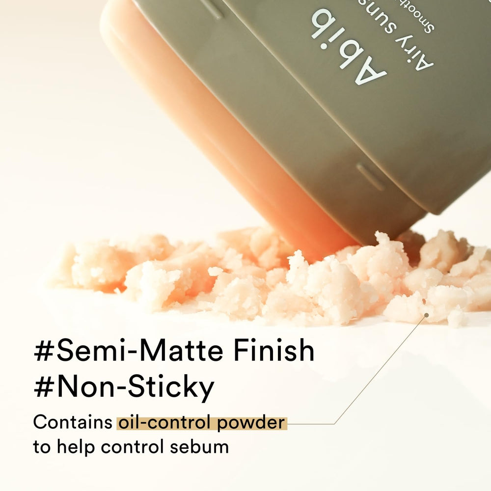 Abib Airy Sunstick suitable for sensitive skin with gentle ingredients.