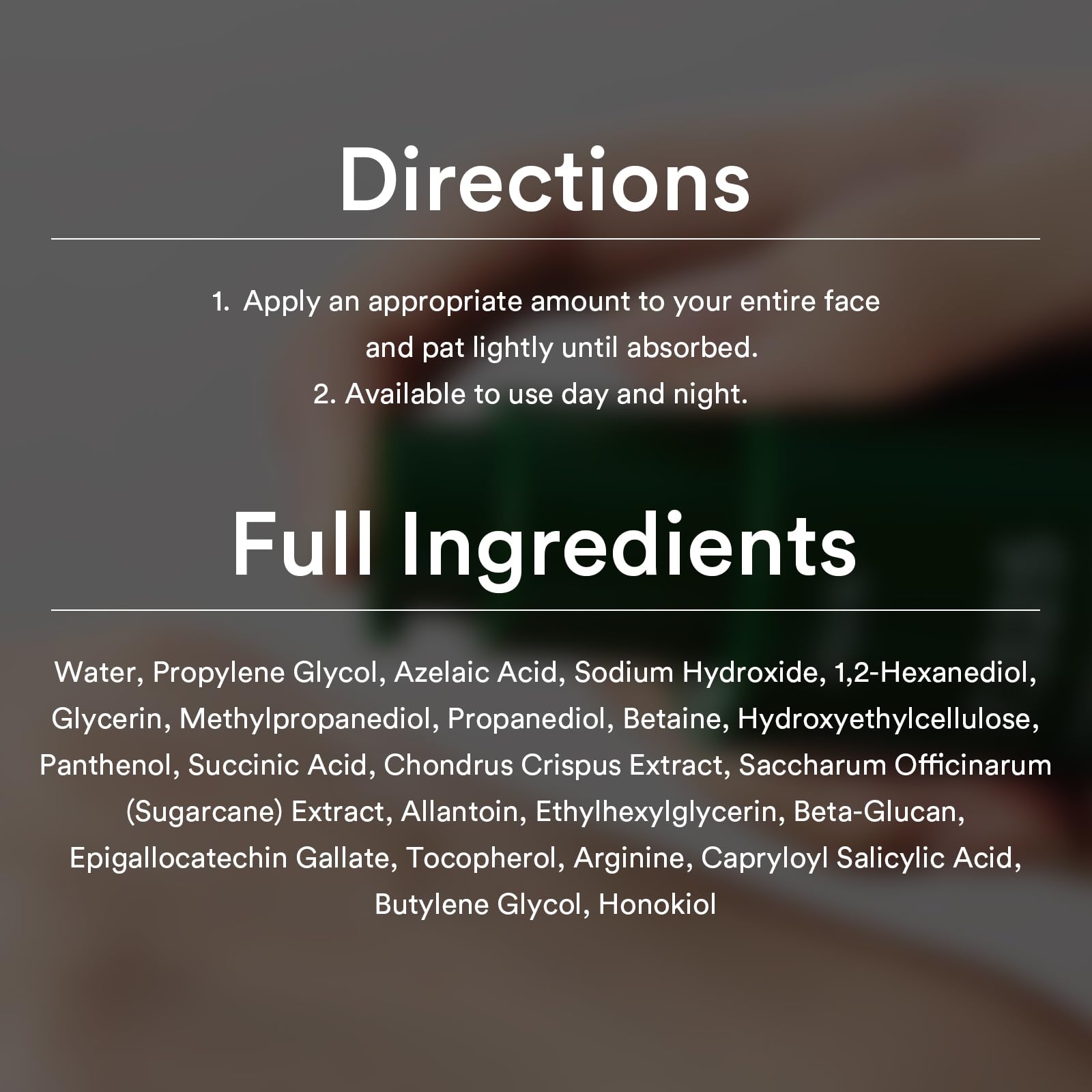 Abib Clear Spot Serum swatch on skin demonstrates non-sticky finish.
