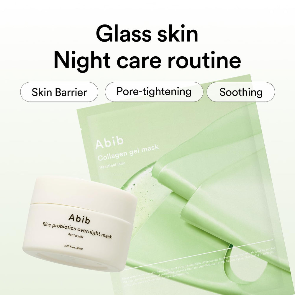 Abib face application shows cooling, refreshing mask on skin