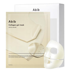 Abib Collagen Gel Mask Jericho Rose Jelly jar closeup highlighting nourishing vegan formula for skin.