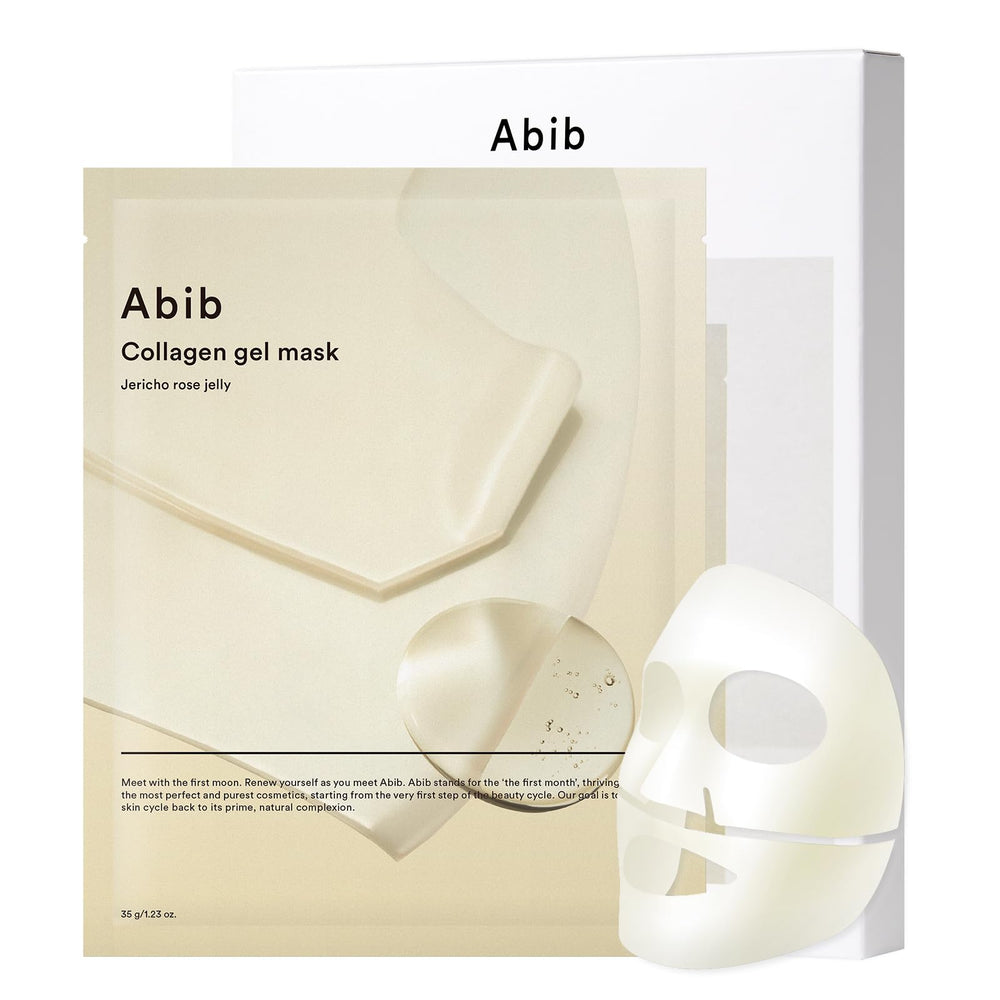 Abib Collagen Gel Mask Jericho Rose Jelly sheet close-up showing deep hydration.